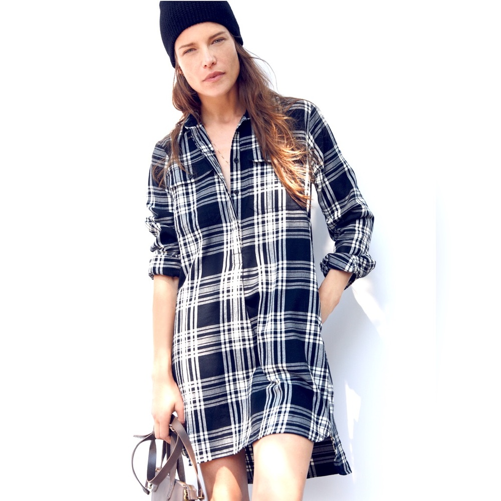 Flannel Daywalk Shirtdress in Glendale Plaid